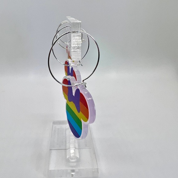 Mickey & Minnie Rainbow Earrings - Pride Earrings - Disney Inspired Earrings - Picture 4 of 10